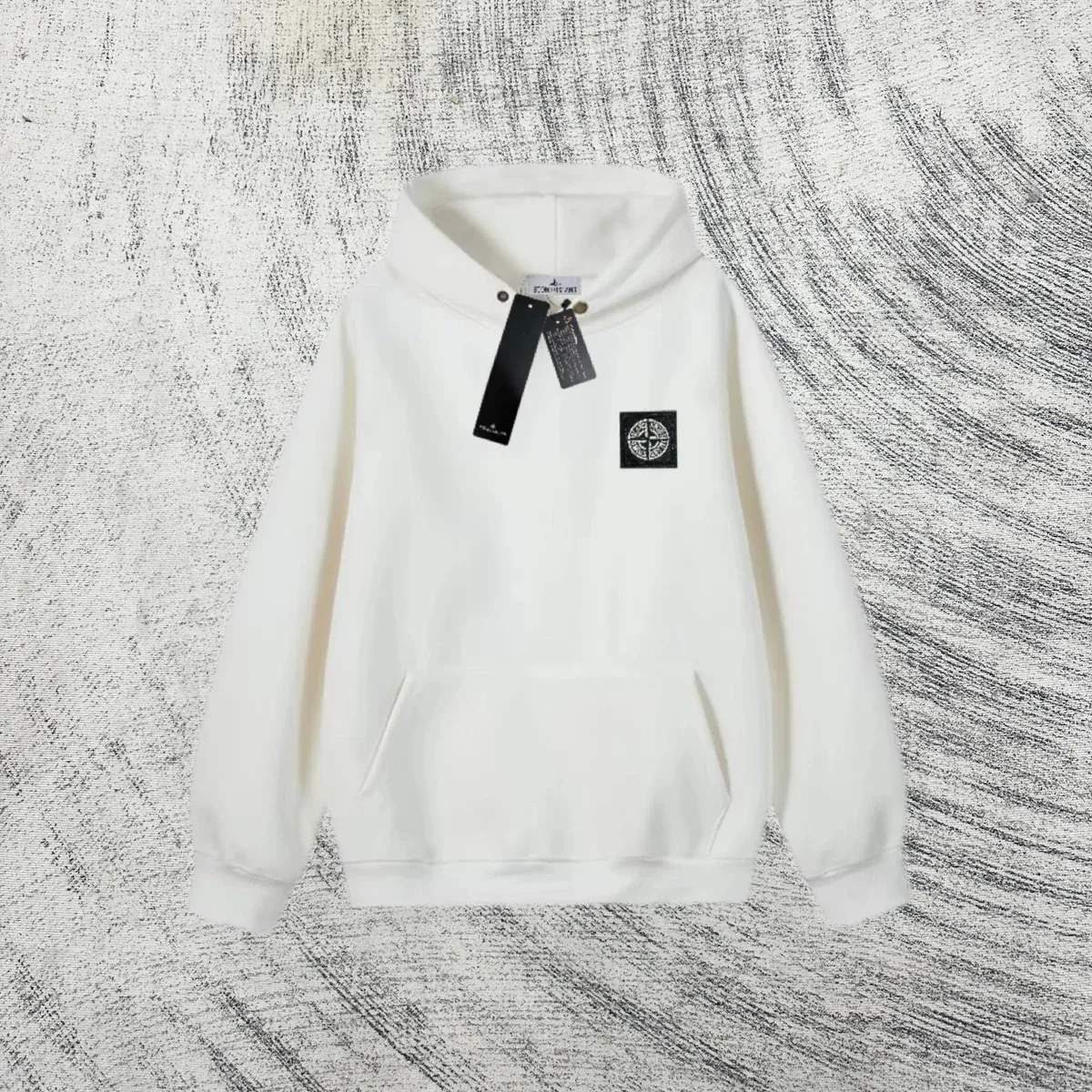 Stone Island 68-15 White Hoodie