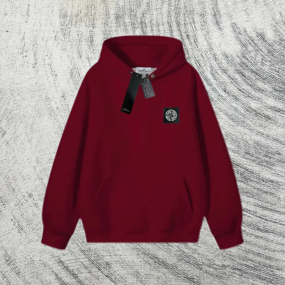 Stone Island 68-15 Burgundy Hoodie