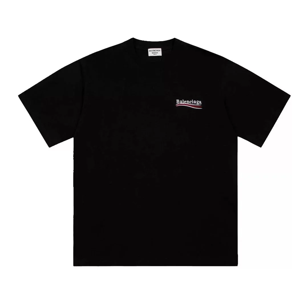 Balenciaga Black Wave Logo T-Shirt