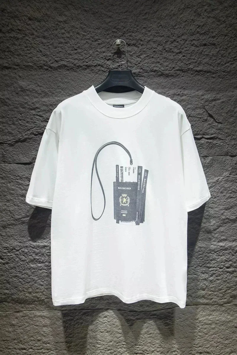 Balenciaga White Passport 002 T-Shirt