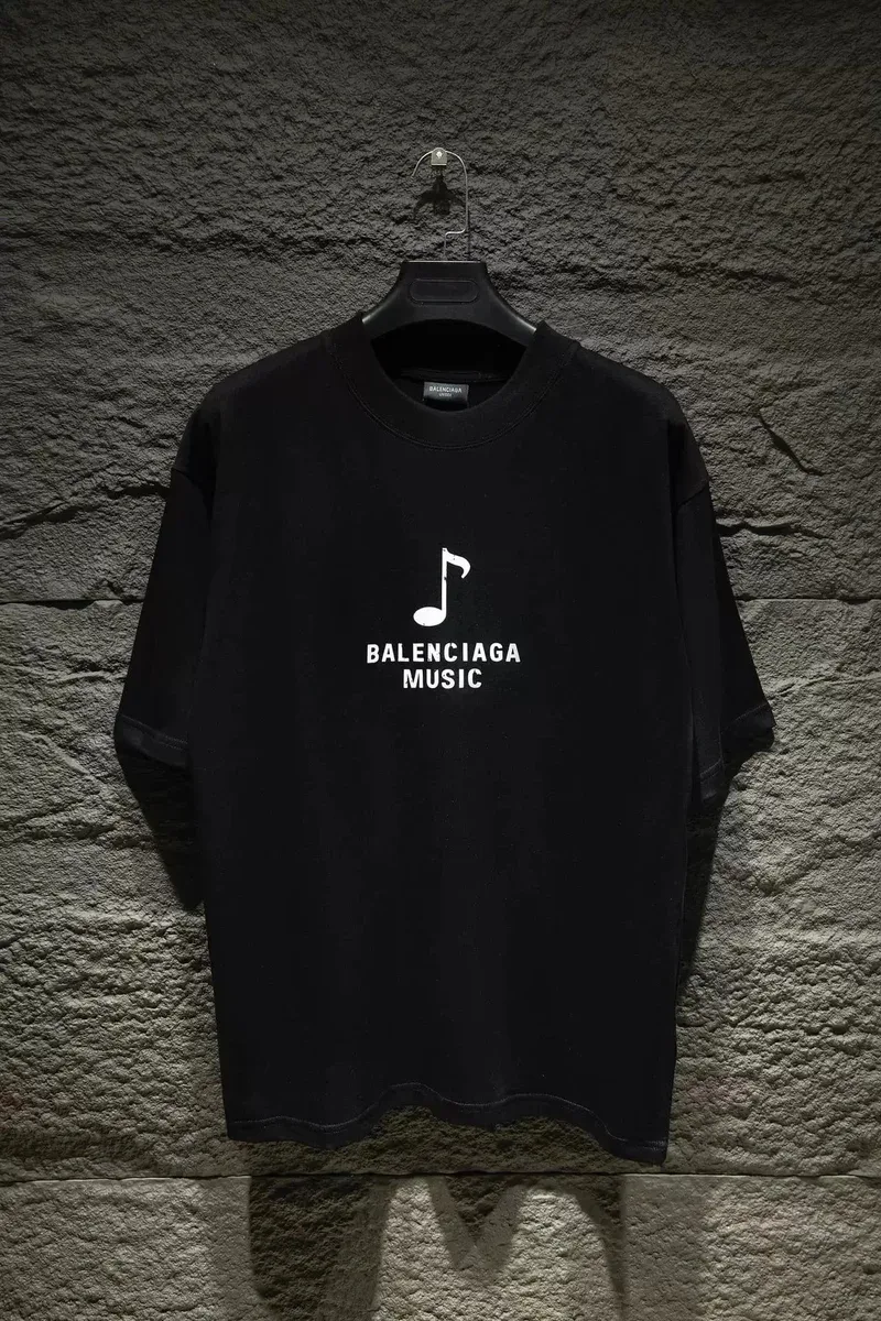 Balenciaga Black Music Note T-Shirt