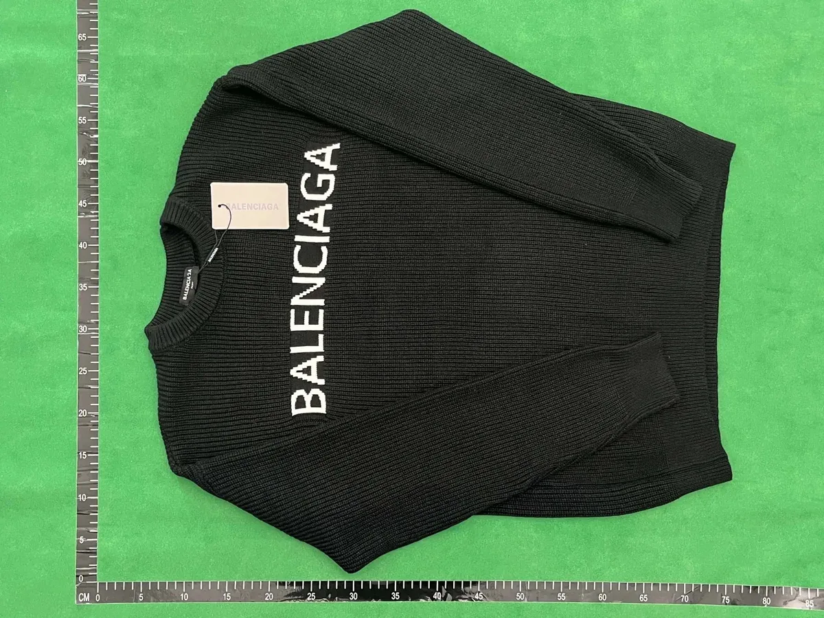 Balenciaga Black Logo Knit Sweater