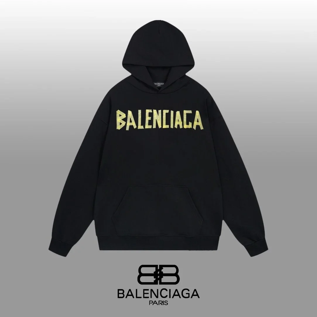Balenciaga Black BA Logo Hoodie