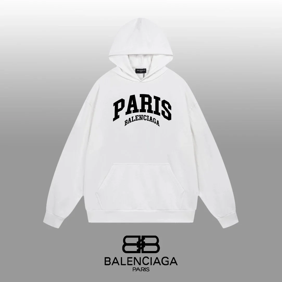 Balenciaga Paris White Hoodie