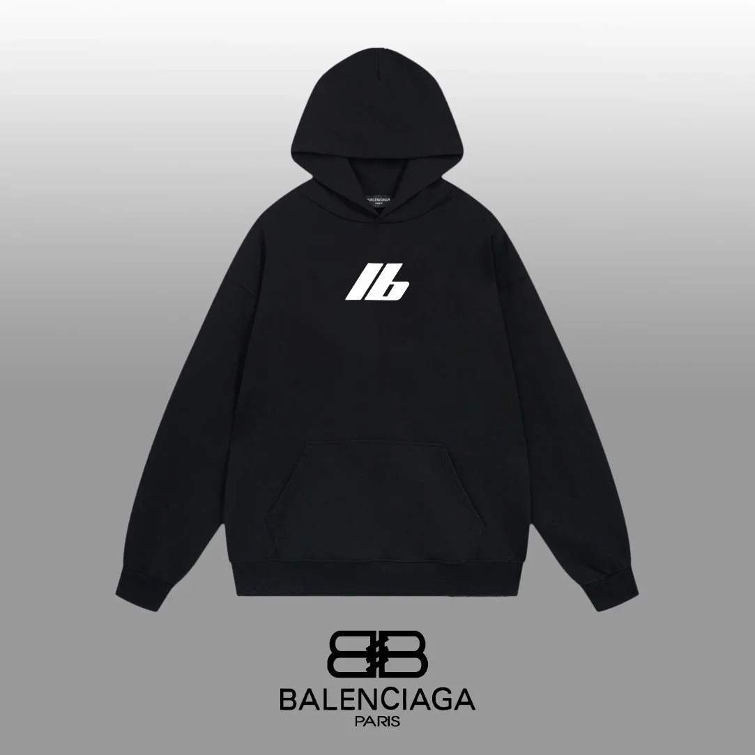 Balenciaga IB Logo Black Hoodie