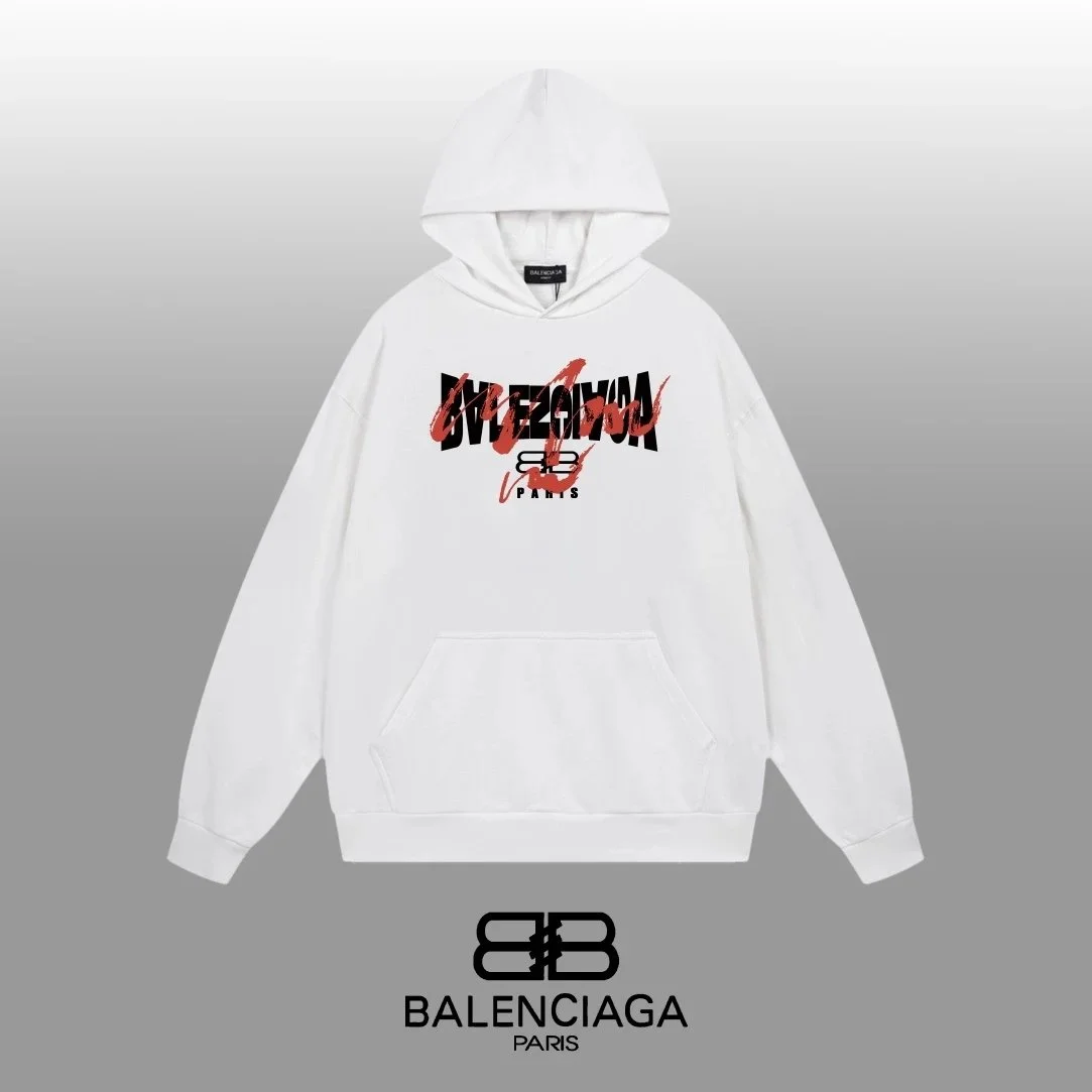 Balenciaga Hoodie '20' White Graphic Sweatshirt