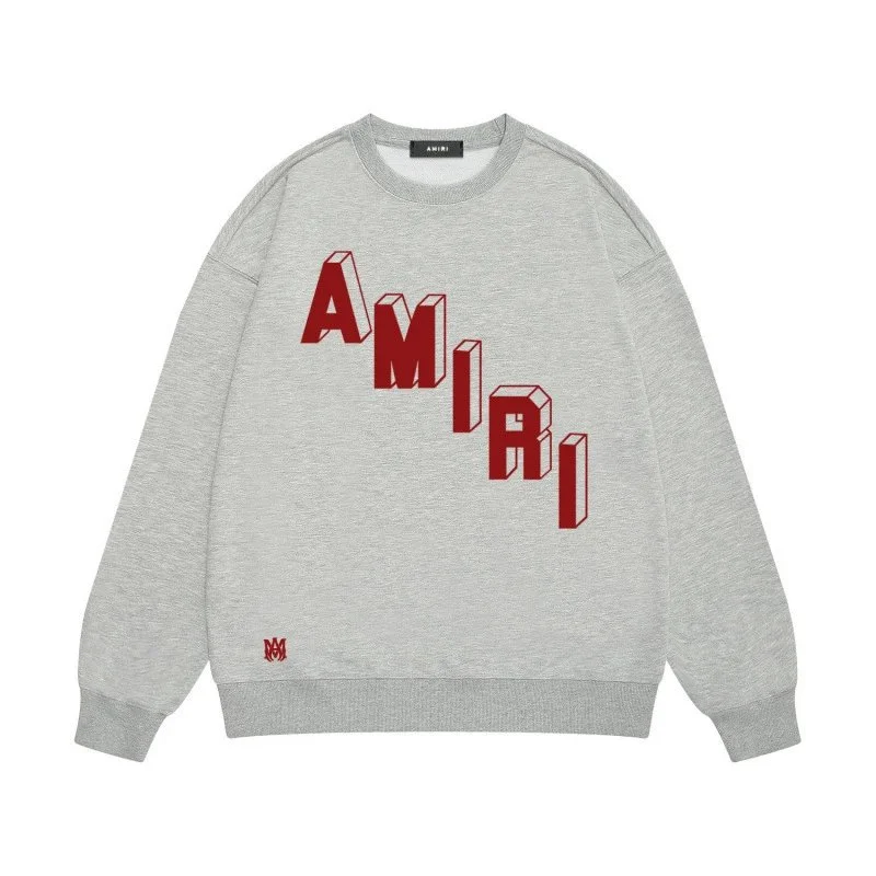 Amiri Grey Red 'AMIRI' Print Sweatshirt