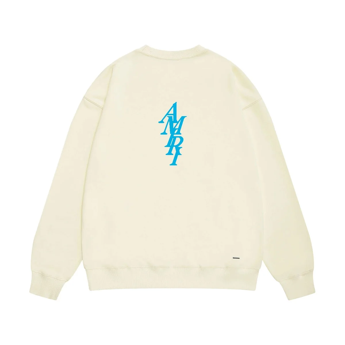 Amiri Cream AMRI Logo Crewneck Sweatshirt