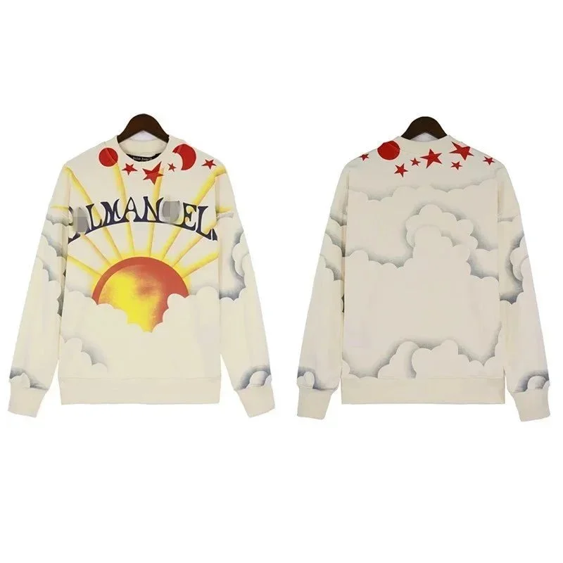 Unisex Almancel杏色印花卫衣