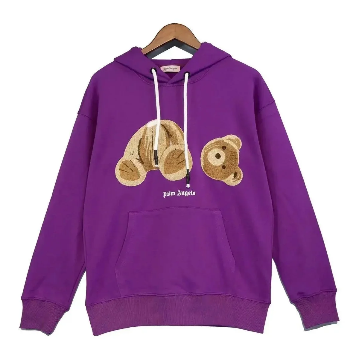 Palm Angels Bear Purple Hoodie