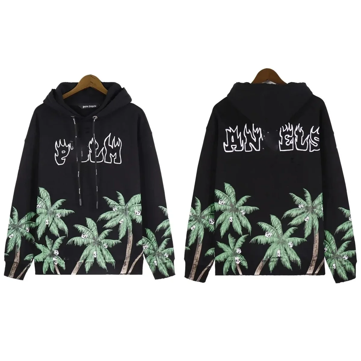 Palm Angels Palm City Black Coconut Tree Hoodie