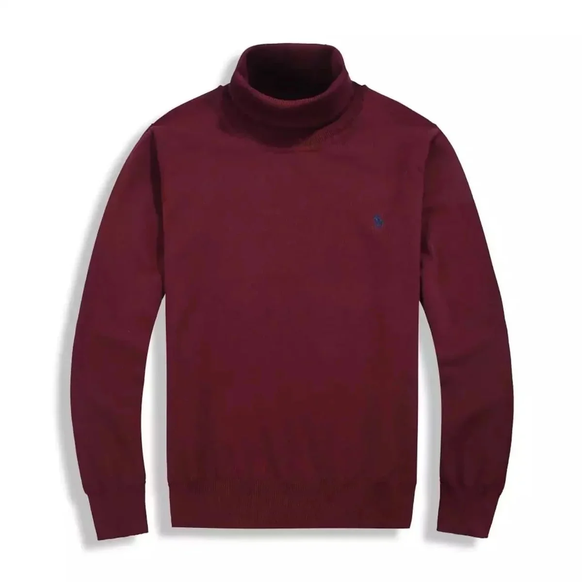 Polo Ralph Lauren Classic Logo Turtleneck Sweater Burgundy