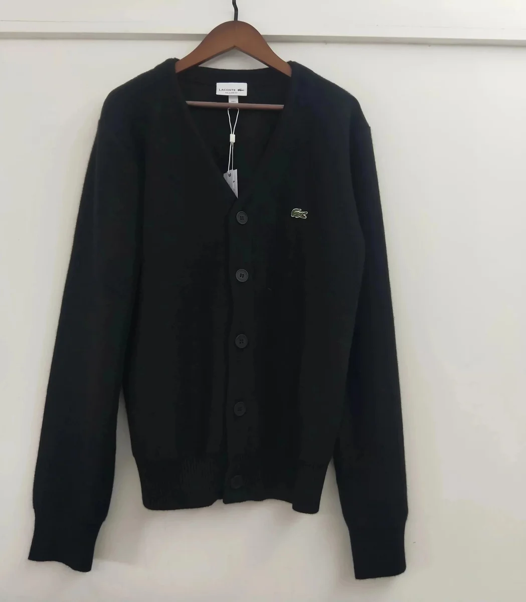 Lacoste Classic Cardigan Black Sweater