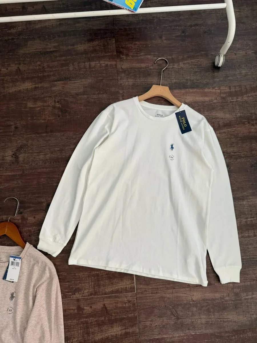 Polo Ralph Lauren Classic Logo White Long Sleeve T-Shirt