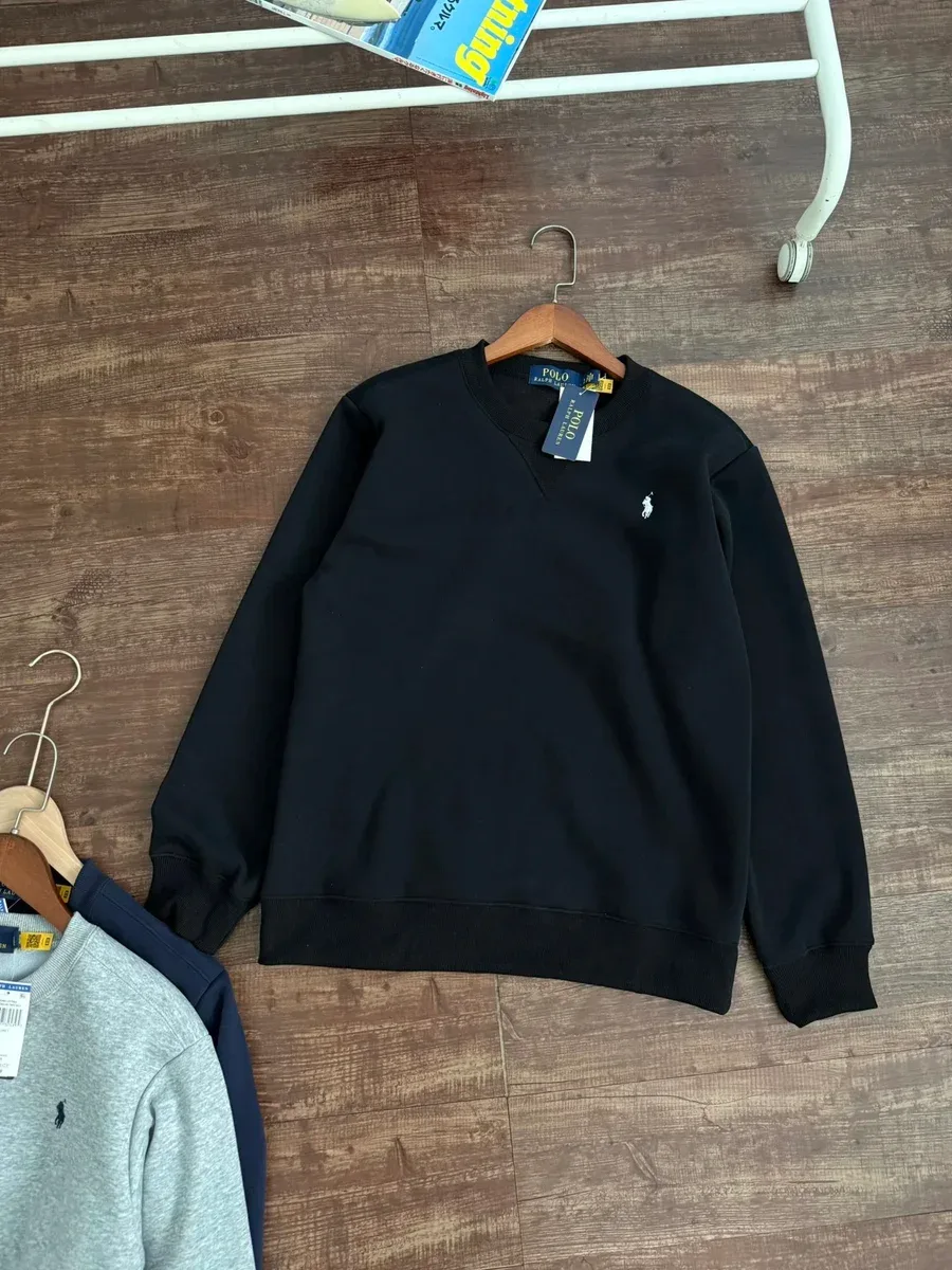 Polo Ralph Lauren Classic Logo Black Crewneck Sweatshirt