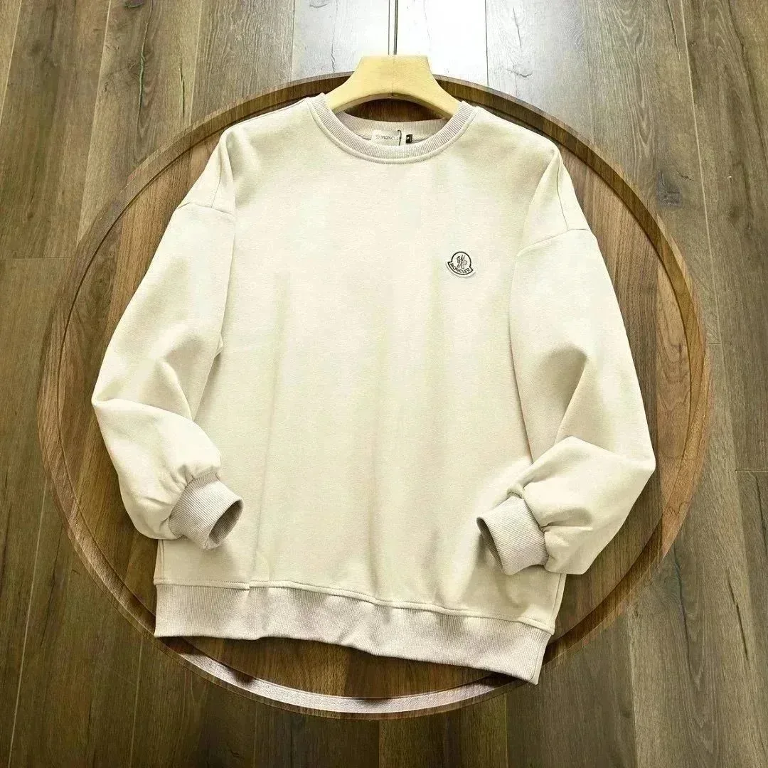 Moncler Logo Crewneck Sweatshirt Cream