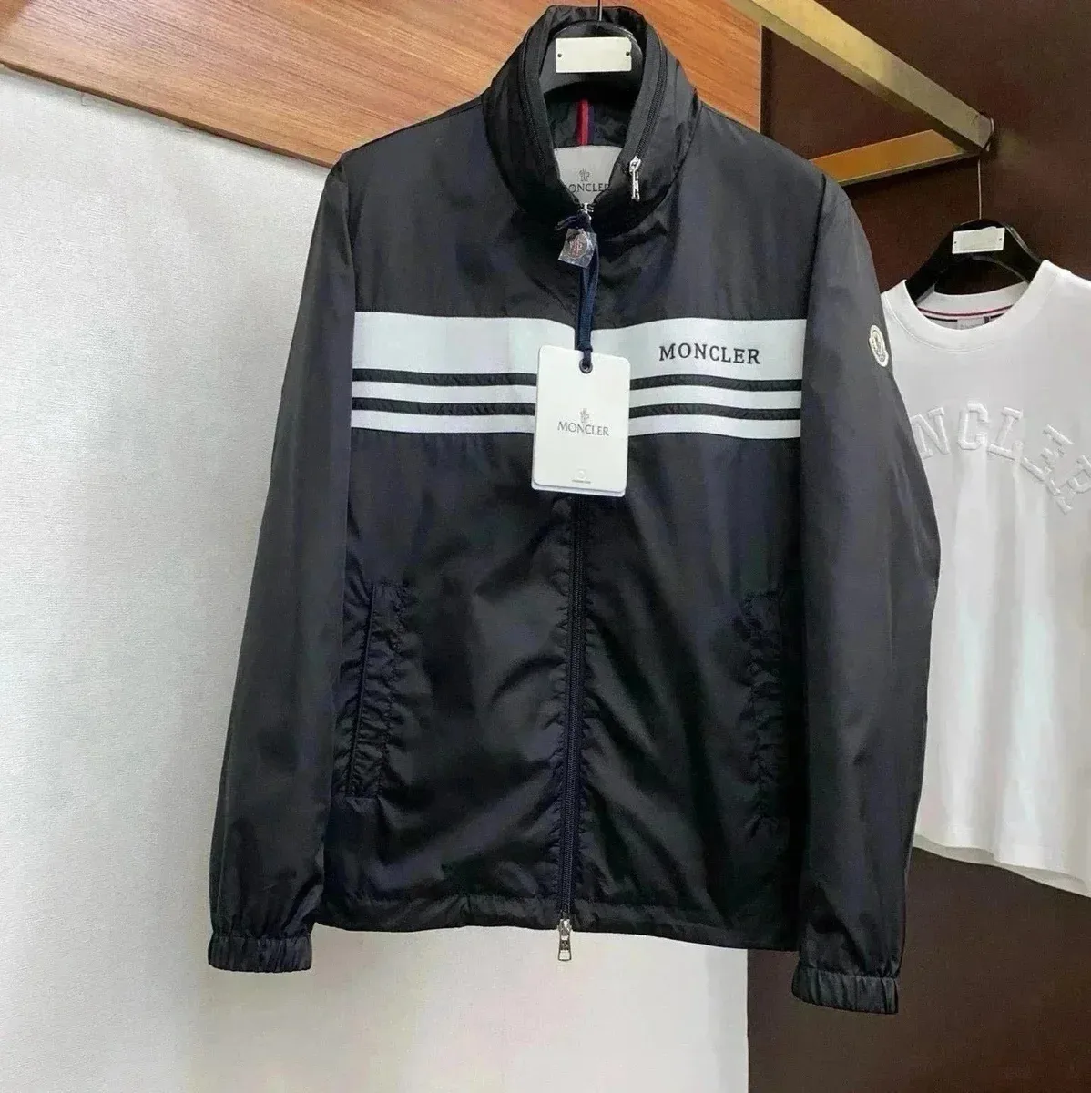 Moncler Black & White Windbreaker Jacket