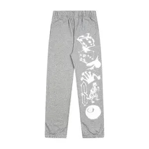 Gray Graphic Print Sweatpants