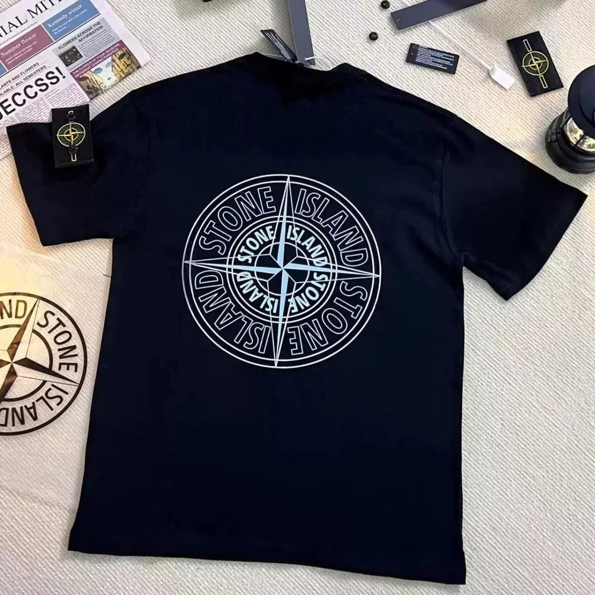 Stone Island 68-15 Compass T-Shirt Black T-Shirts