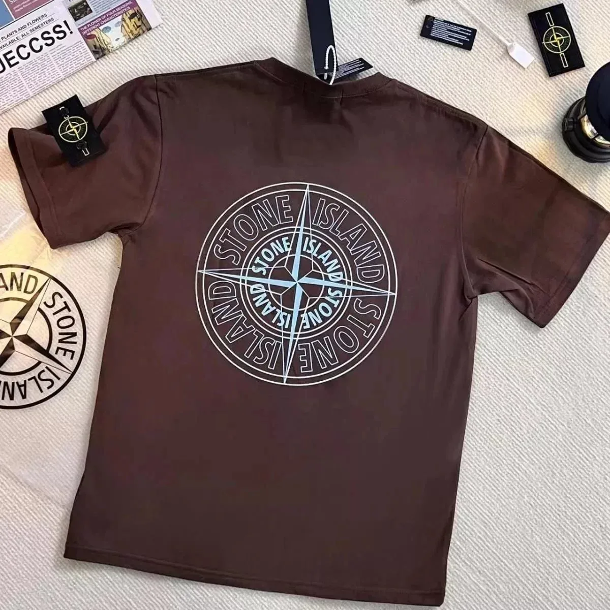 Stone Island 68-15 Compass T-Shirt Chocolate Brown T-Shirt