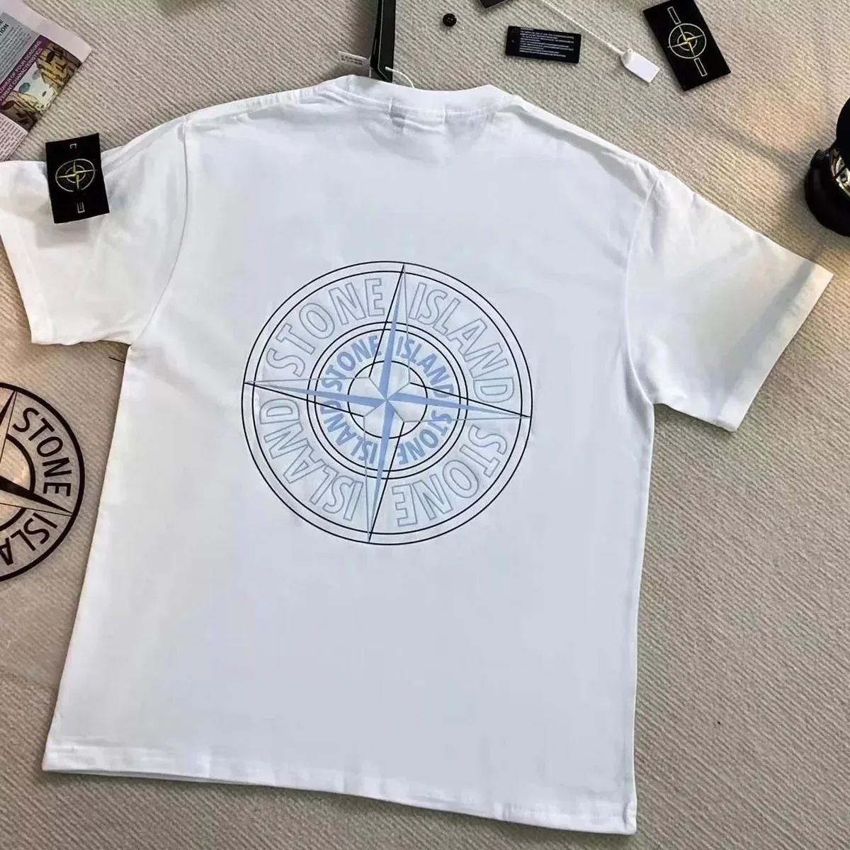 Stone Island Compass Rose White T-Shirt