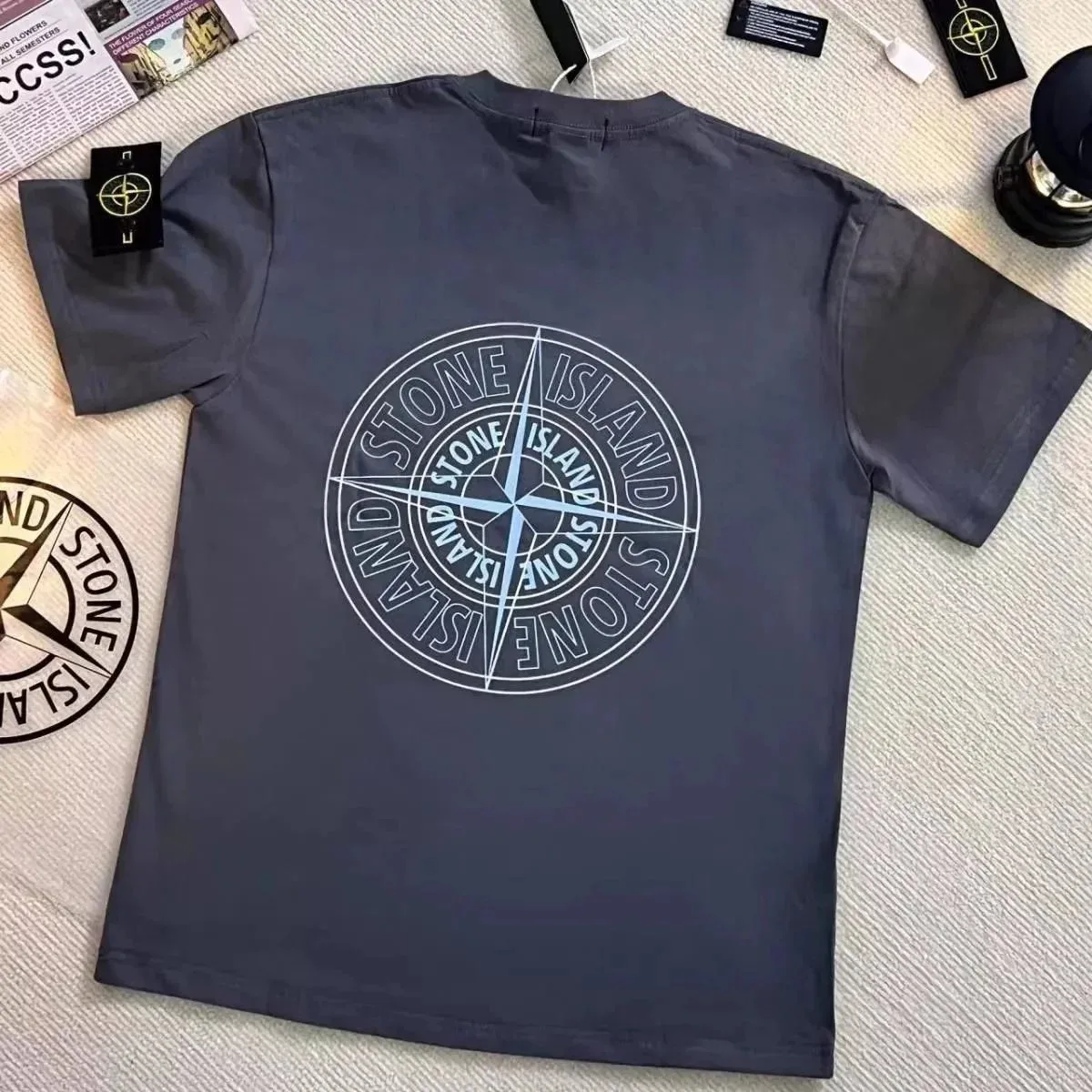 Stone Island 68-15 Compass T-Shirt Grey
