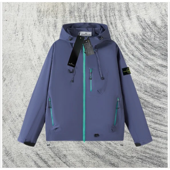 Stone Island 68-15 Blue with Green Accents Jacket