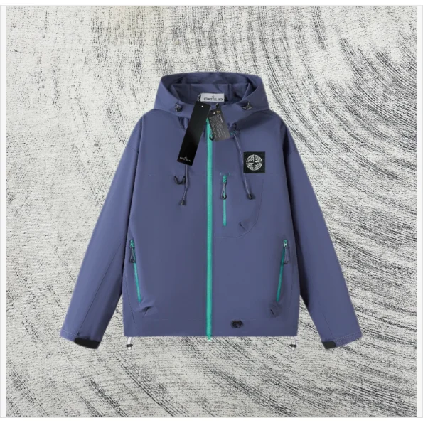 Stone Island 68-15 Navy with Green Accents Jacket