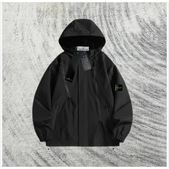 Stone Island 68-15 Black Hooded Jacket
