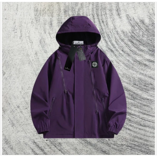 Stone Island 68-15 Purple Hooded Jacket