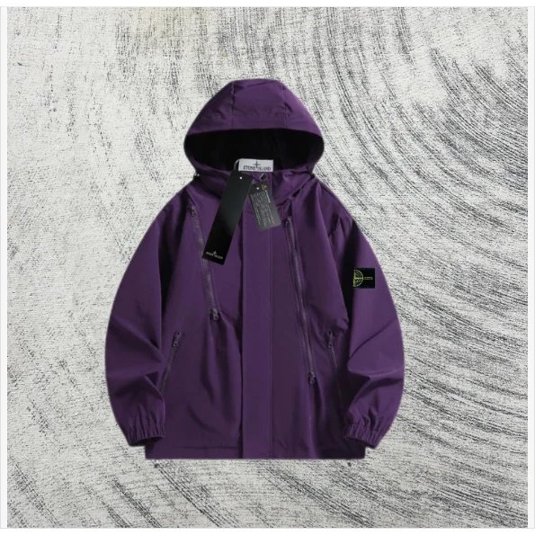 Stone Island 68-15 Purple Hooded Jacket
