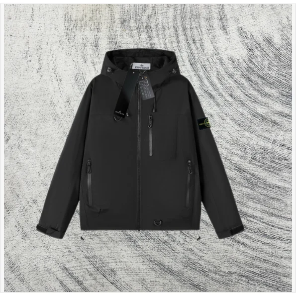 Stone Island 68-15 Black Hooded Jacket