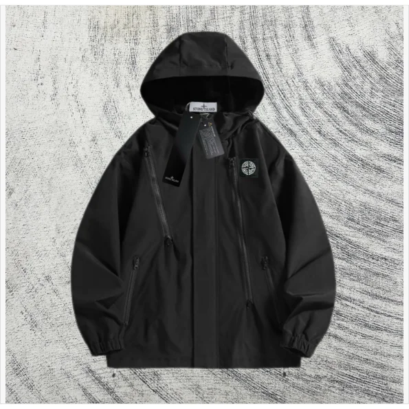 Stone Island 68-15 Black Hooded Jacket