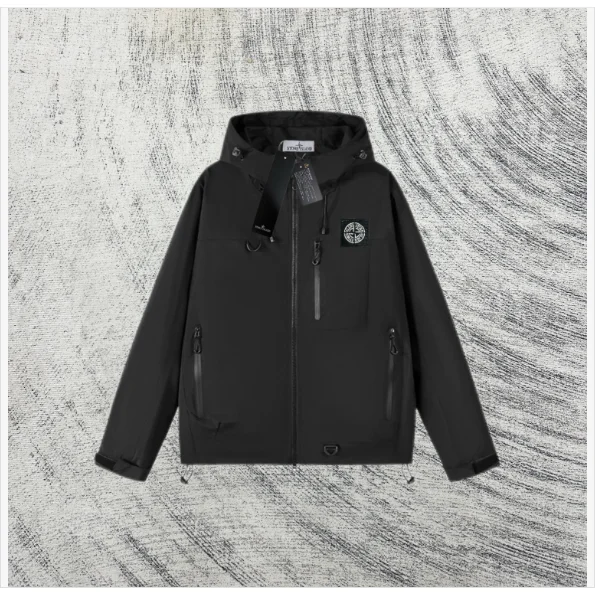 Stone Island 68-15 Black Hooded Jacket