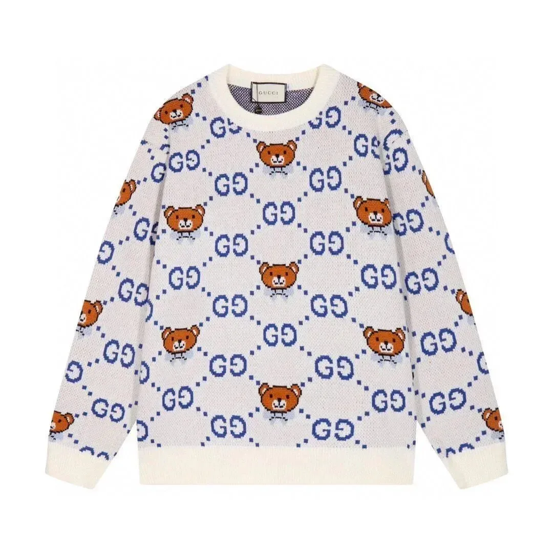 Gucci GG Bear Knit Sweater White/Blue