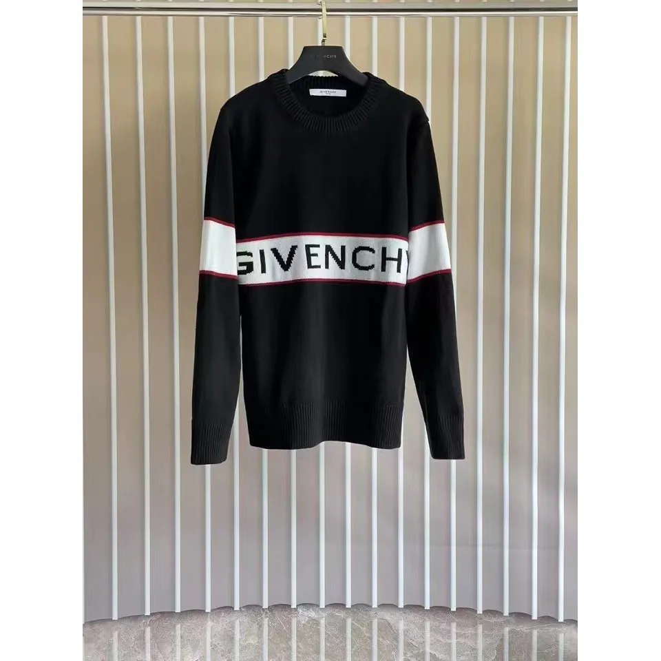 Givenchy Iconic Sweater Black White Logo Knit