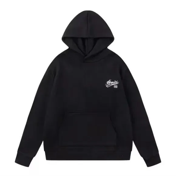 Amiri Black Hoodie with Embroidered Logo