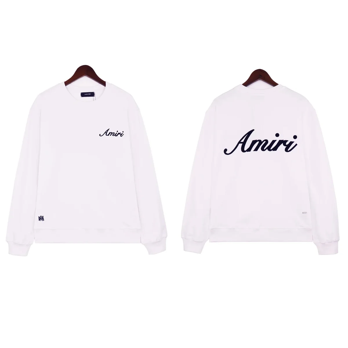 Amiri White Script Logo Oversized Sweatshirt
