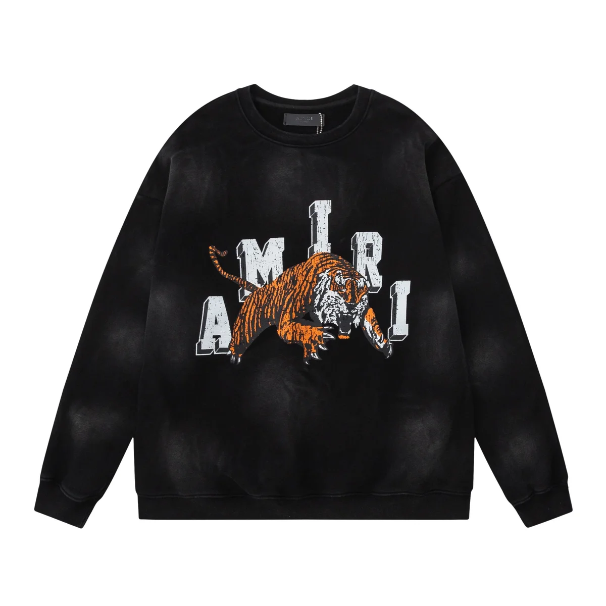 Amiri Amiri Tiger Print Oversized Black Sweatshirt Black - 1