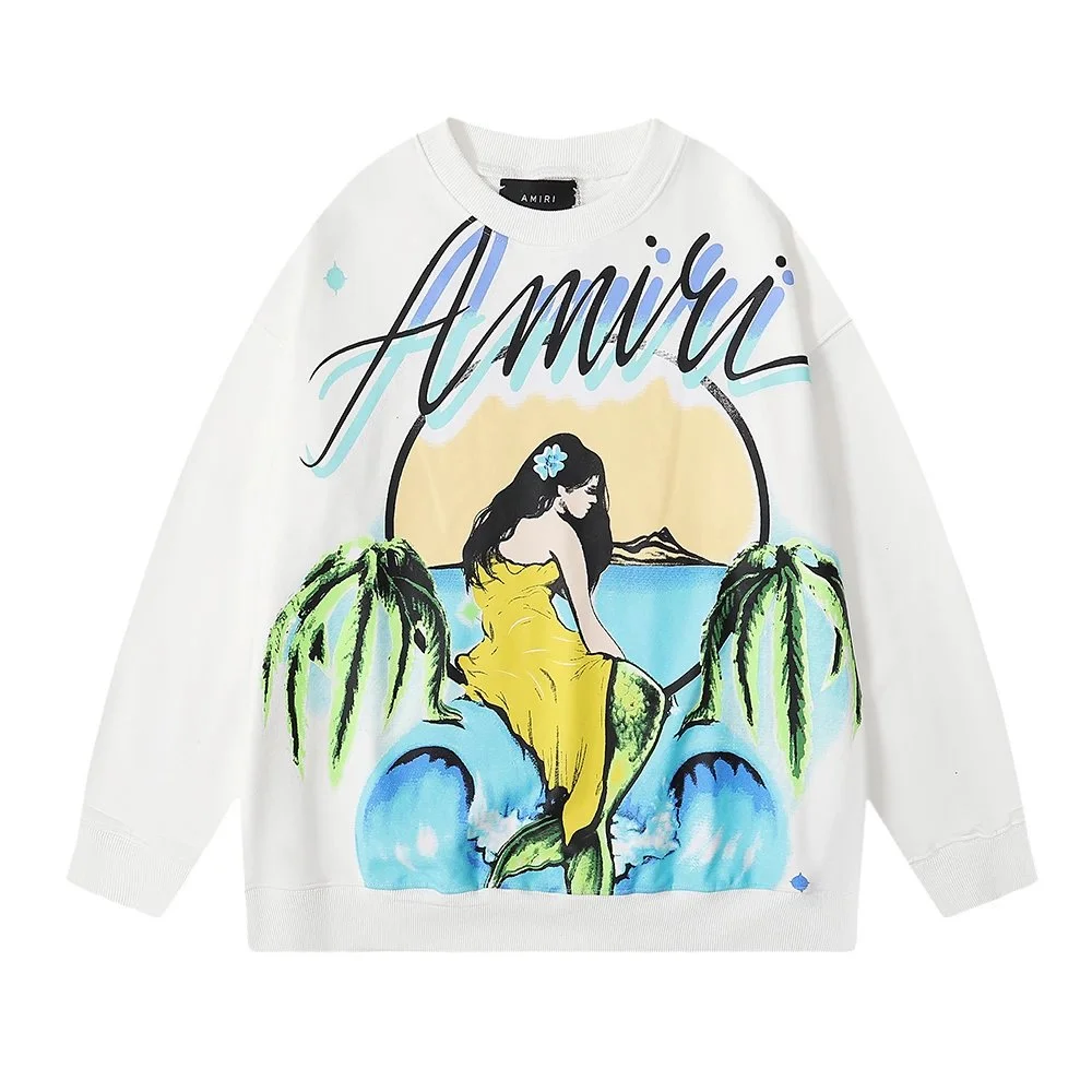 Amiri Mermaid Print White T-Shirt