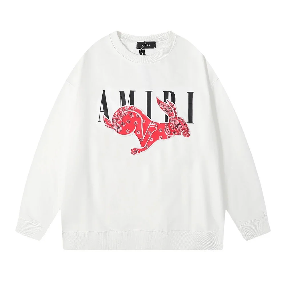 Amiri White Rabbit Print Oversized T-Shirt