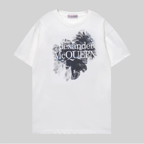 Alexander McQueen Floral Print T-Shirt White