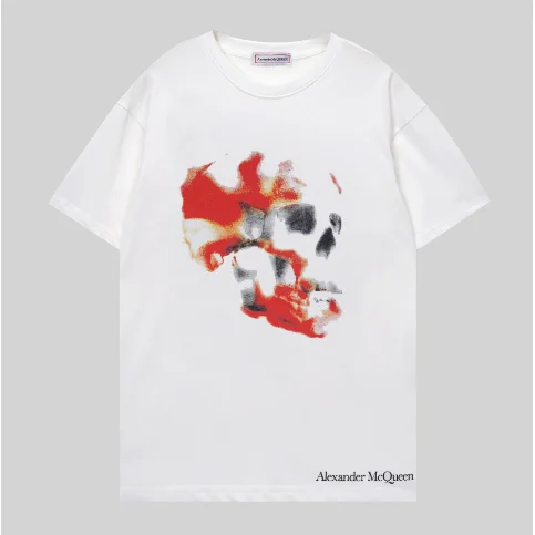 Alexander McQueen Skull Print T-Shirt White