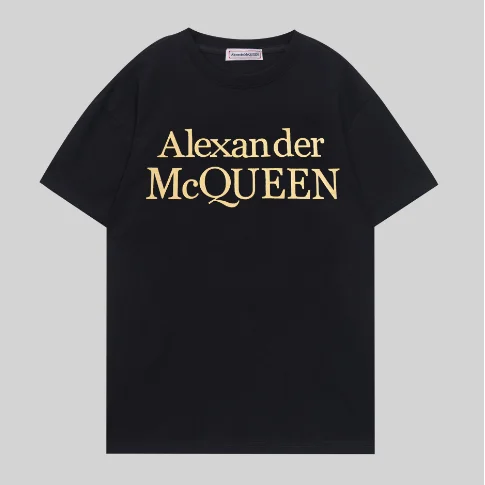 Alexander McQueen Black Gold Logo T-Shirt