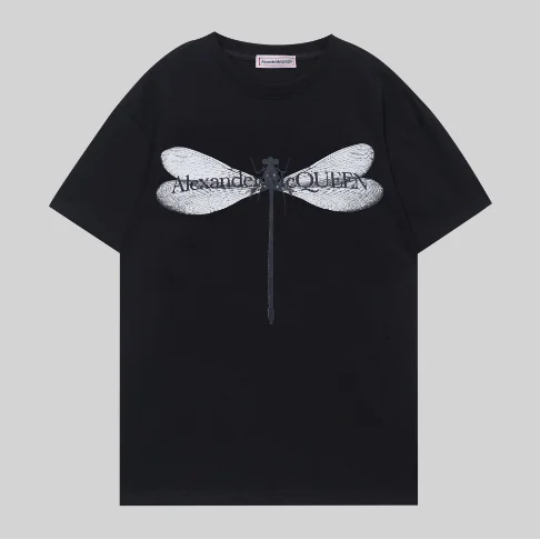 Alexander McQueen Dragonfly Print T-Shirt Black
