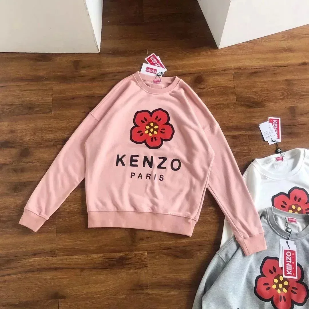 Kenzo Pink Flower Print Oversized Sweatshirt