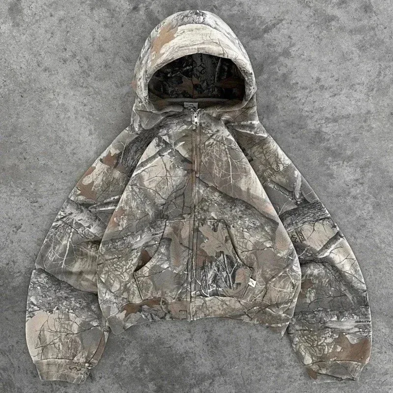 Camo Zip-Up Hoodie