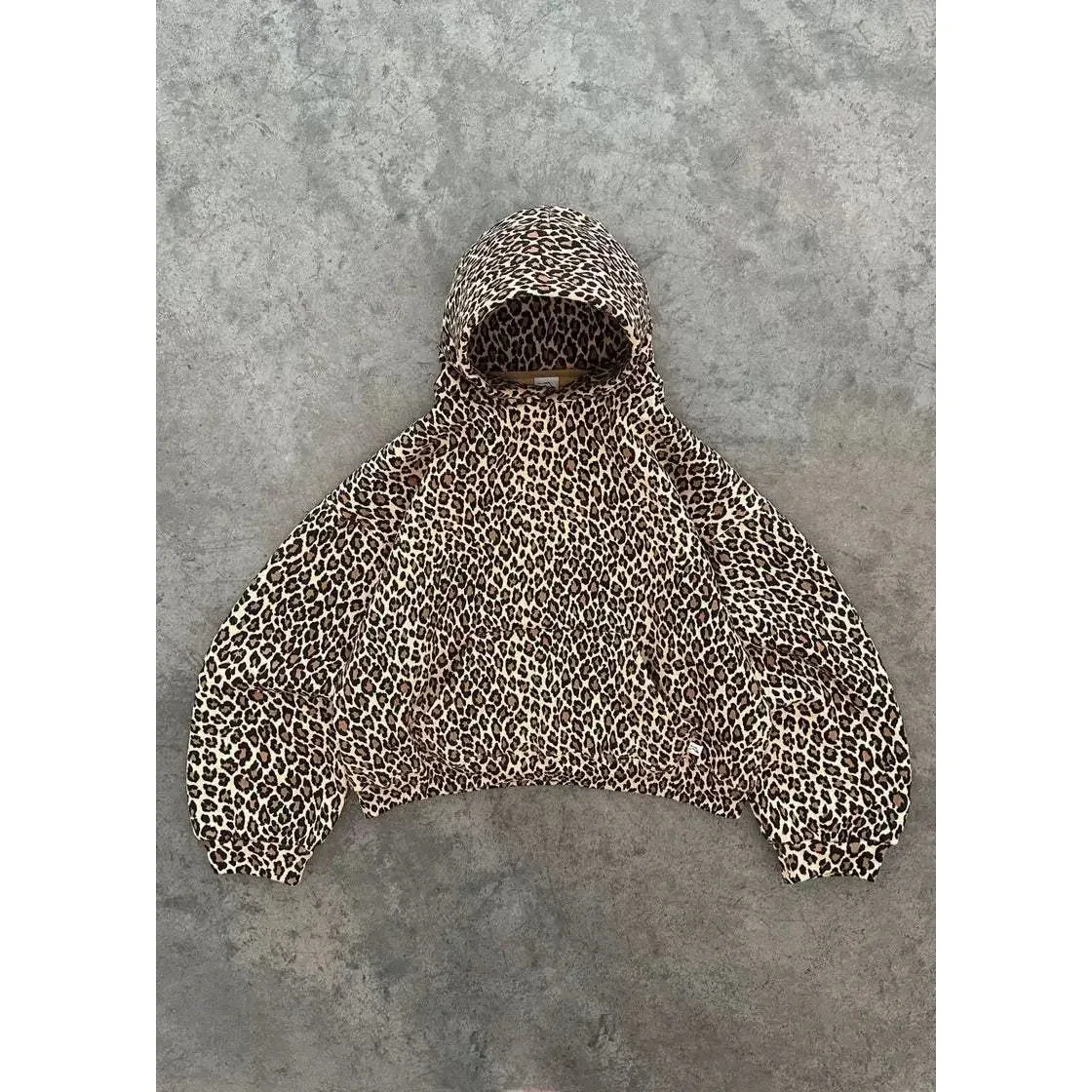Leopard Print Puffer Hoodie