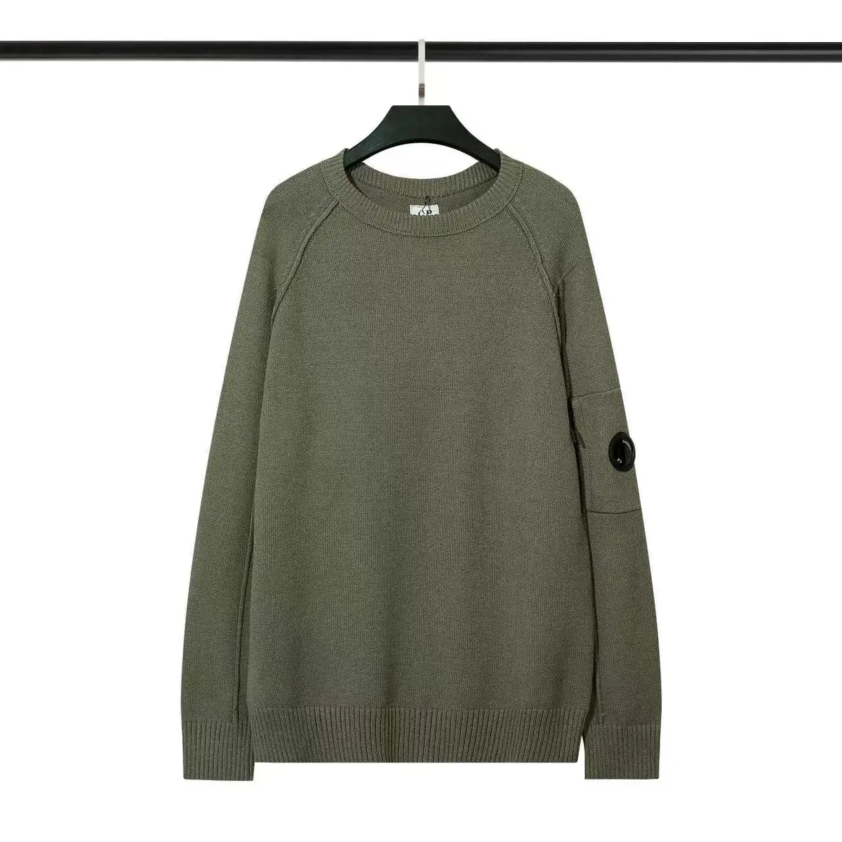 CP Company Goggle Olive Knit Sweater