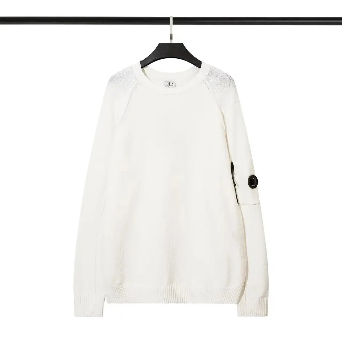 C.P. Company 07 White Crewneck Sweater